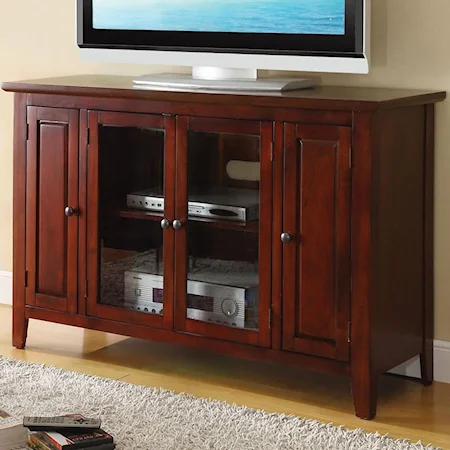 TV Stand with 4 Doors and 2 Shelves